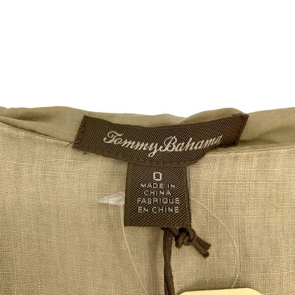 Relax Tommy Bahama Women's Linen Beige Lined Summer Knee Length Skirt Size 0 - Picture 3 of 10